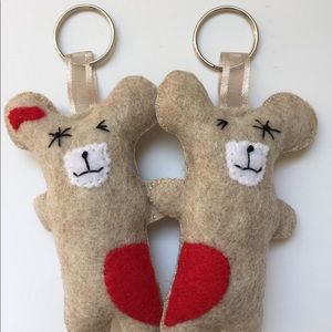 Felt keychain-best couple of lovely bears